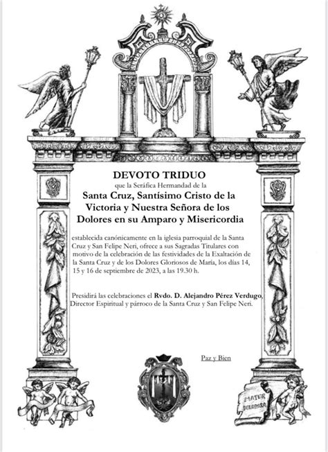 Devoto Triduo En Honor De Nuestros Sagrados Titulares Sepbre