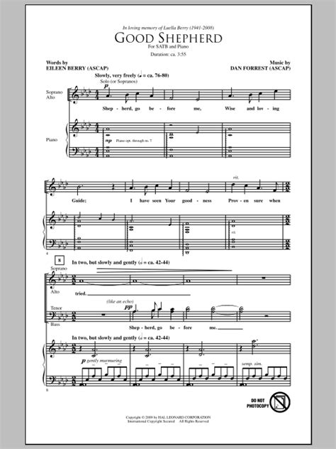 Good Shepherd Sheet Music Direct