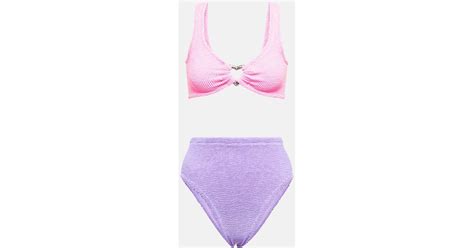 Hunza G Jessica Bikini In Purple Lyst Australia