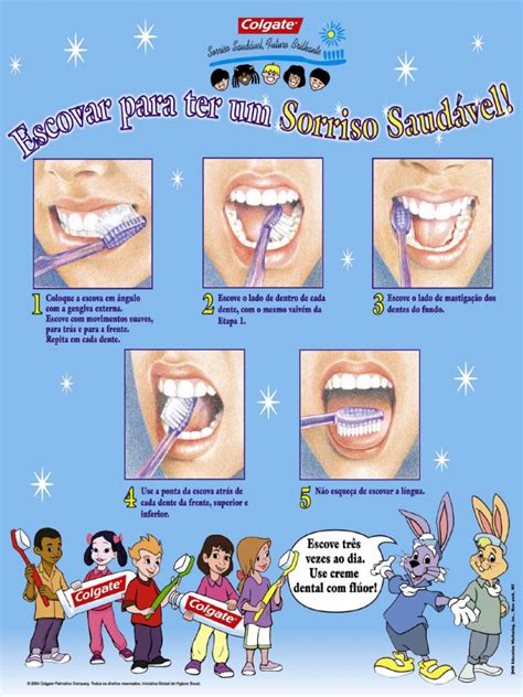 Escovar Os Dentes Educação Infantil - Cartaz de Como Escovar Os Dentes | PDF