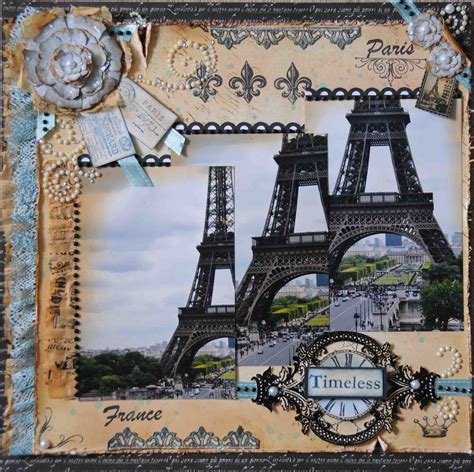 Timeless This Page Is As Romantic As Paris Itself Scrapbooking Layouts Travel