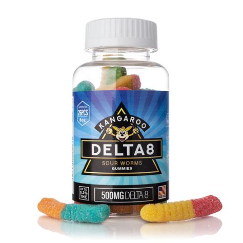 Kangaroo Delta 8 Gummies Assorted 250mg And 500mg Sunset Cbd