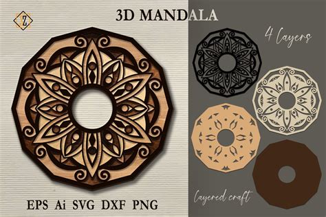 Layered Mandala SVG File.Layered Craft Graphic by Светлана Зиновьева ...