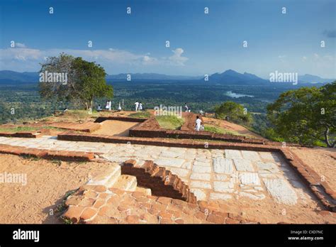 View from summit of Sigiriya, UNESCO World Heritage Site, North Central Province, Sri Lanka ...