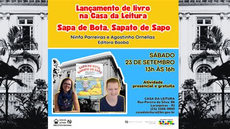 Casa da Leitura Convida Lançamento do livro Sapa de Bota Sapato de