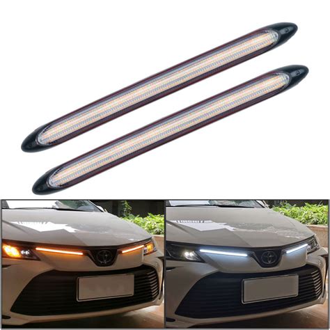 Pcs Led Car Drl Daytime Running Lights Waterproof Auto Headlight