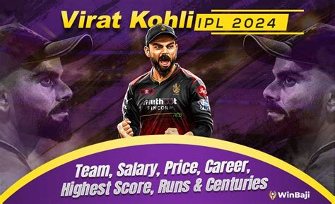 Virat Kohli Ipl 2024 Price Salary Career Team Highest Score