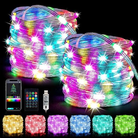 Guirnalda De Luces De Navidad Usb Inteligentes Paquete De Tiras De