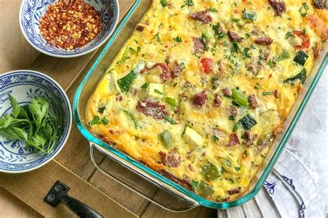 Make Ahead Easy Vegetable Egg Bake Breakfast Casserole Recipe Baked