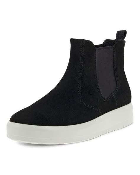 Ecco Soft 9 Ii Chelsea Boot In Black Suede Black Lyst