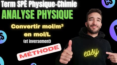 TERM SPÉ PHYSIQUE CHIMIE ANALYSE PHYSIQUE D UNE SOLUTION CONVERTIR