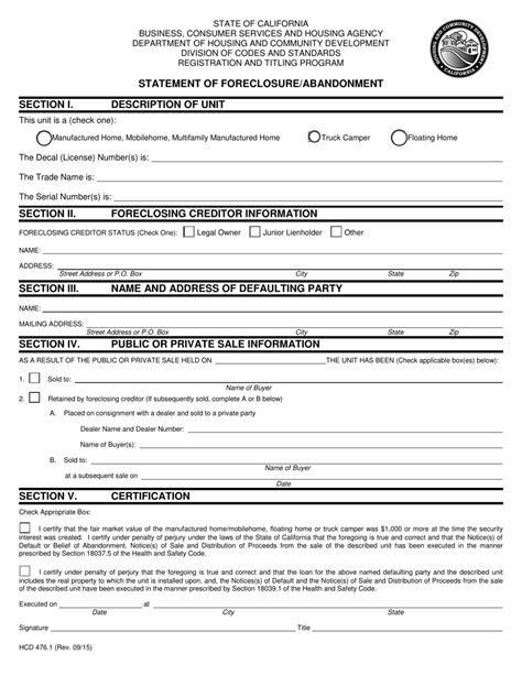 Form Hcd4761 Fill Out Sign Online And Download Fillable Pdf