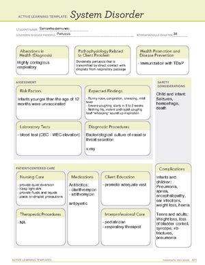 Solved Create A Study Guide For Your Assigned Disorder Autism