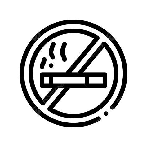 Señal De Prohibido Fumar Vector Icono De Línea Delgada PNG Smoking