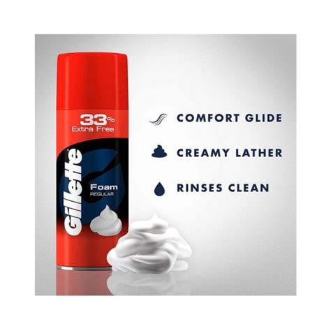 Buy Gillette Classic Regular Pre Shave Foam With Extra Free Gm