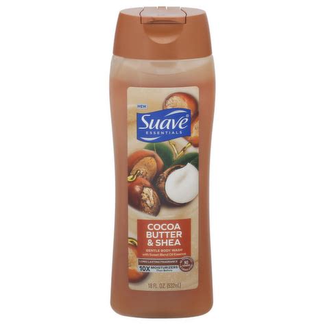 Suave Essentials Body Wash Gentle Cocoa Butter Shea Super 1 Foods