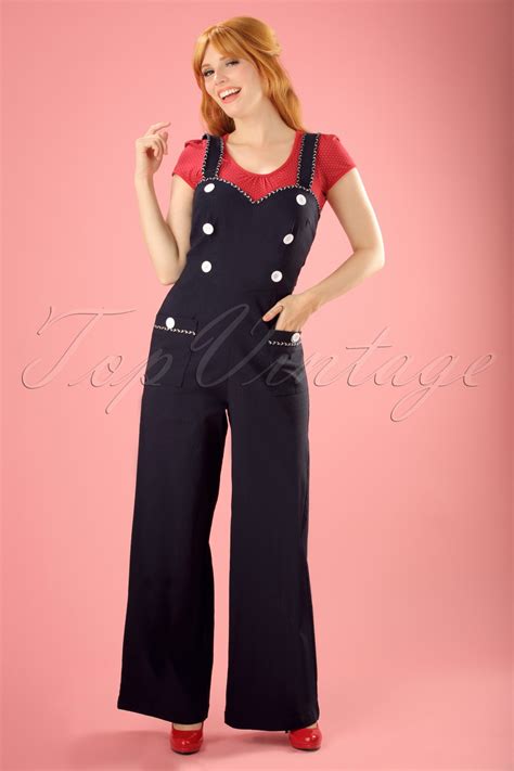 S Maggie May Nautical Jumpsuit In Navy