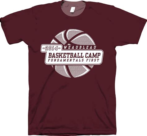 Basketball Camp T Shirt Designs - template