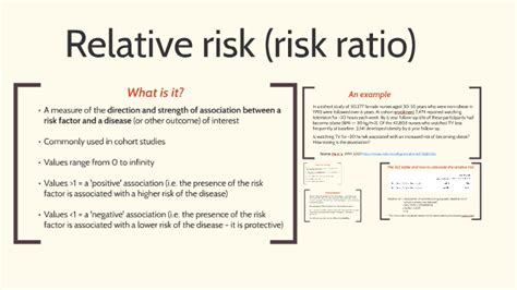 Relative Risk Risk Ratio By George Peat On Prezi