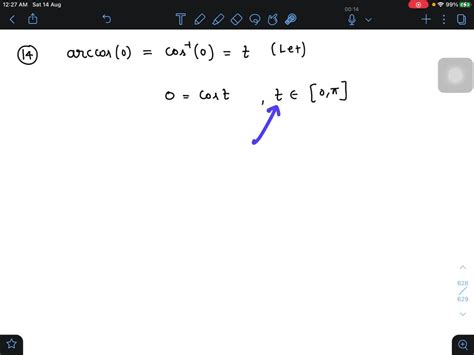 Solvedfind The Exact Value Arccos 0