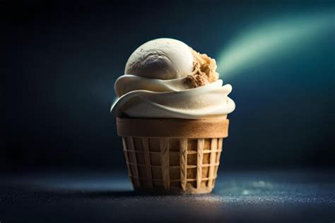 Premium Photo Melting Ice Cream In Cone