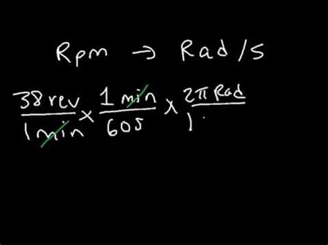 How To Convert From RPM To Rad S Or Revolutions Per Minute To Radians