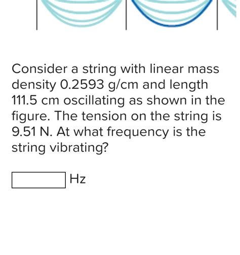 Solved Consider A String With Linear Mass Density Chegg