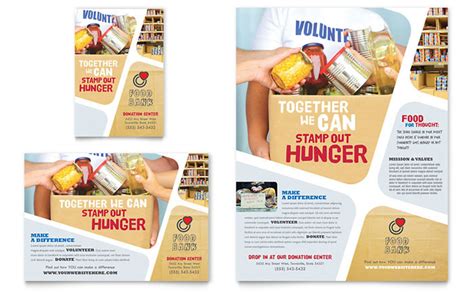 Food Bank Volunteer Flyer & Ad Template Design