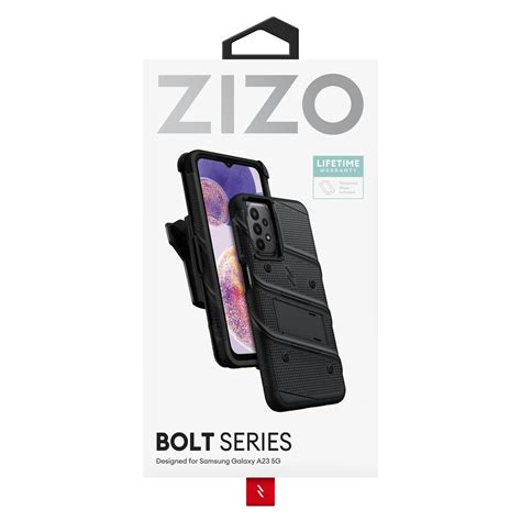 Samsung Galaxy A23 5g Zizo Bolt Bundle Case With Tempered Glass Black 1104844 Mobilize Phone