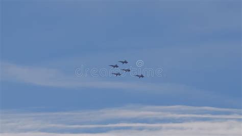 Isolated Formation of Military Jets in Flight with a Single Fast Plane ...