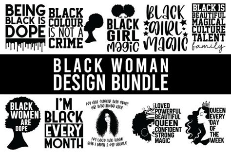 Black Woman Quotes Svg Design Bundle Graphic By Zahed6525 · Creative Fabrica