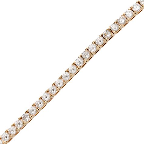 9ct Gold Cubic Zirconia Tennis Bracelet Bl00215 City Of London Jewellers