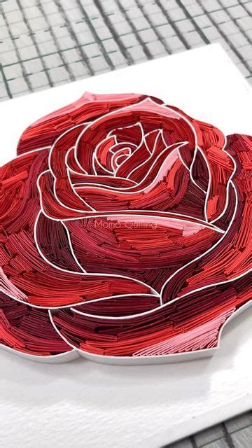 Momo Quilling Paper Art On Instagram Rosa Em Paperart Link Na