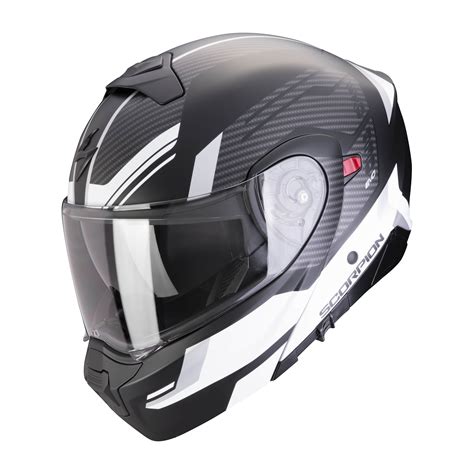 SCORPION EXO 930 Evo Sikon Mat Noir Gris Blanc Casque Moto Modulable