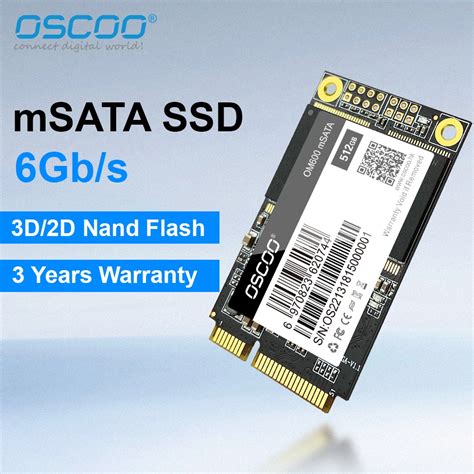 OSCOO MSATA SSD 128GB 256GB 512GB Internal Solid State Hard Drive 3x5cm