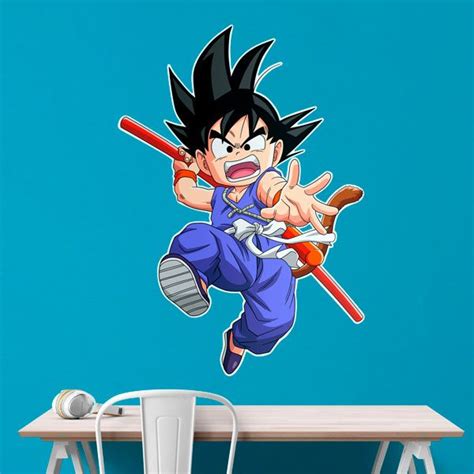 Sticker Mural Dragon Ball Son Goku Et Son B Ton Magique