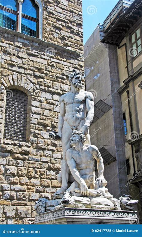 Hercules And Cacus Florence Italy Stock Image Image Of Signoria