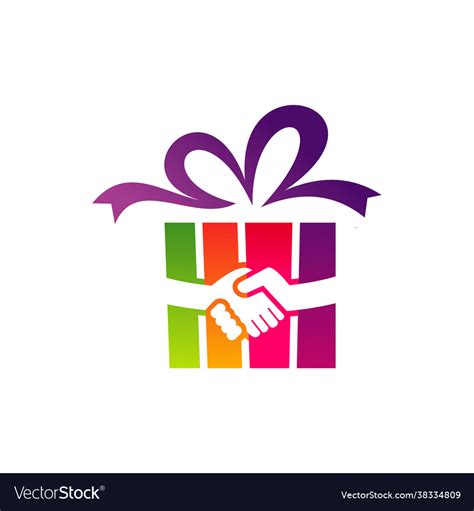 gift deal logo template creative deal logo vector image