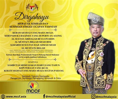 Selamat Hari Ulang Tahun Keputeraan Ke Seri Paduka Baginda Yang Di