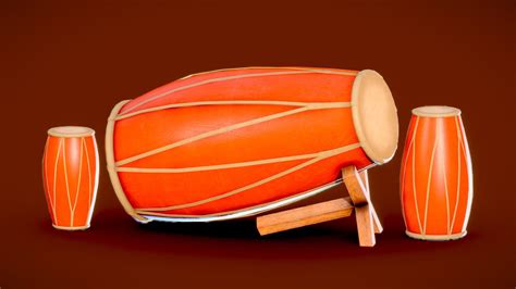 Traditional Instrument Gendang Buy Royalty Free 3d Model By