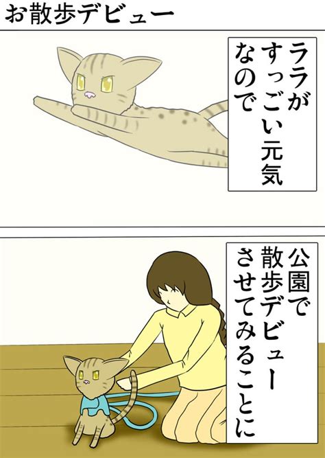 ララにハーネス（過去作品） 猫の漫画とケモナーの漫画が見れるブログ