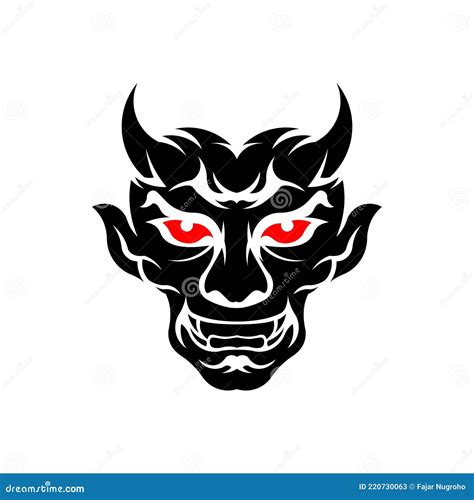 Devil Head or Lucifer Demon Face Stock Vector - Illustration of identity, cartoon: 220730063