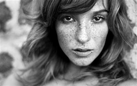women, Actress, Freckles, Grayscale, Monochrome, Faces, Vica, Kerekes