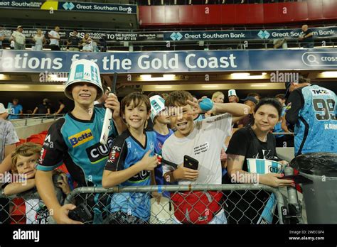 Gold Coast Australia 22nd Jan 2024 Brisbane Heat Fans After The Big Bash League Match Between