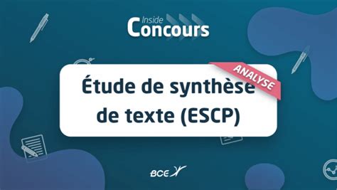 Synth Se De Textes Escp Analyse Du Sujet Major Pr Pa