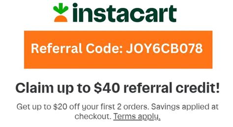 Instacart Referral Code (JOY6CB078): Earn $40 OFF Bonus And $10 ...