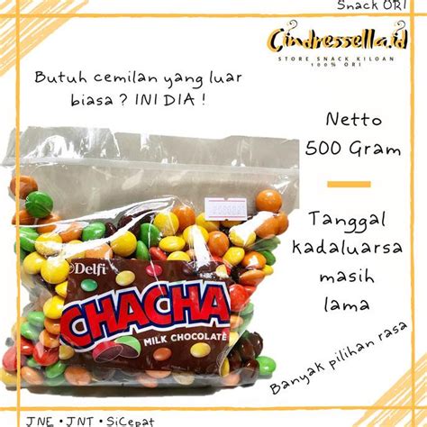 Jual BAYAR DITEMPAT SNACK COKLAT KILOAN PERMEN CHACHA 500 GRAM CEMILAN