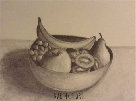 Fruit Bowl Sketch at PaintingValley.com | Explore collection of Fruit ...