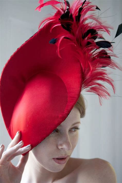 Bespoke Red Feather Headpiece Gemmajmillinery Feather Headpiece