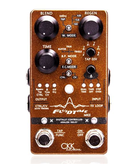 CKK Fluido Tempo Mkii Controlado Digitalmente BBD Delay Perfeitamente